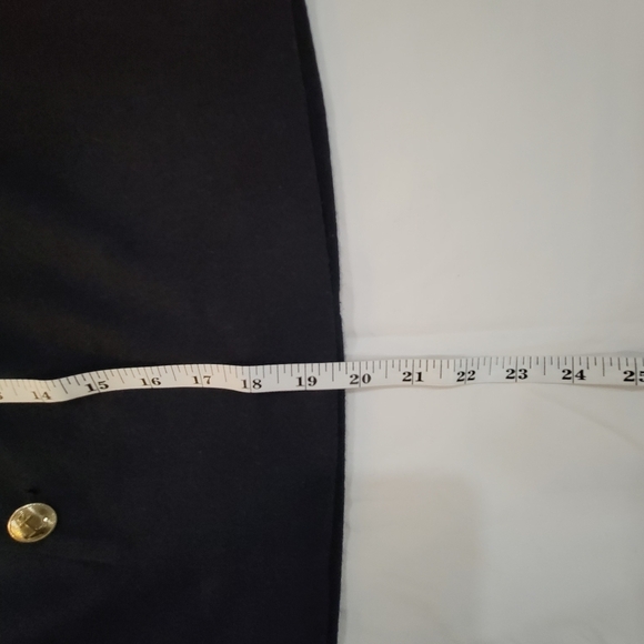 NAUTICA Navy blue Wool Blend Nautical Skirt Front Gold Buttons Size 6 - Picture 5 of 8